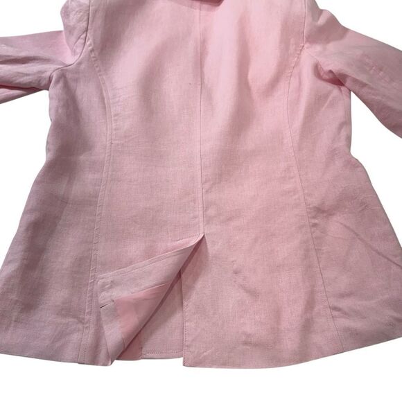 VTG Chadwicks Classics Pink Linen Blend Tailored Summer Blazer, 10 - Picture 12 of 12